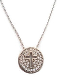 Cut Out Cross Necklace in Sterling Silver