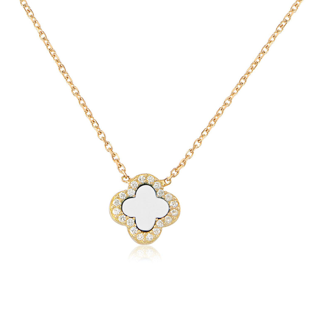 Fortuna Necklace with Mother of Pearl in Gold