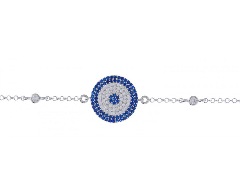 Ithaca Evil Eye Bracelet in Sterling Silver