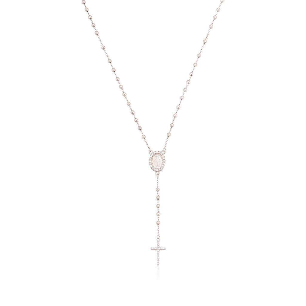 Dolce Rosary Necklace in Sterling Silver