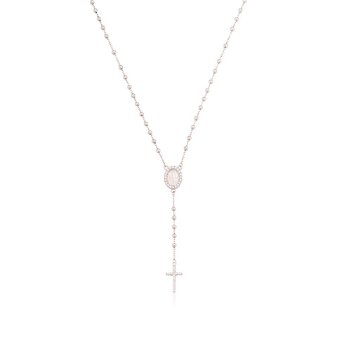Dolce Rosary Necklace in Sterling Silver