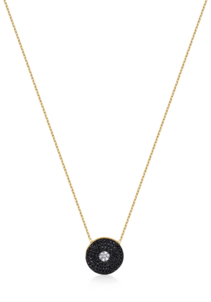 Black Diamond Necklace in Gold