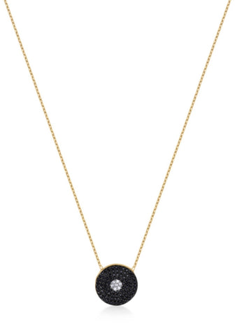 Black Diamond Necklace in Gold