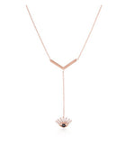 Feel Protected Lariat Necklace in Rose Gold