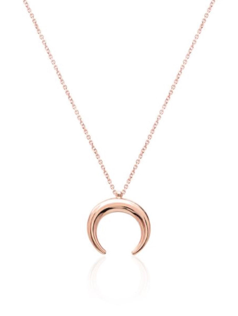 Horn Necklace in Rose Gold