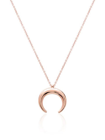 Horn Necklace in Rose Gold