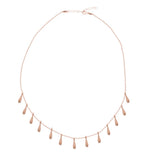 Teardrop Layering Necklace in Rose Gold