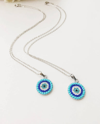 Turquoise Evil Eye Large Necklace