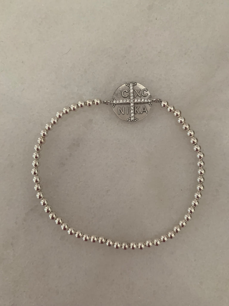 ICXC NIKA Beaded Bracelet in Sterling Silver