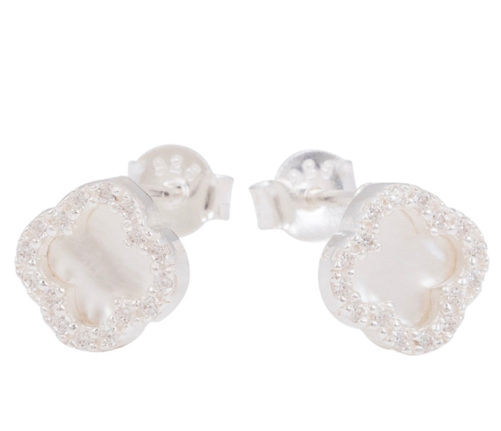 Buy Revere 9ct Yellow Gold Mother of Pearl Clover Drop Earrings | Womens  earrings | Argos