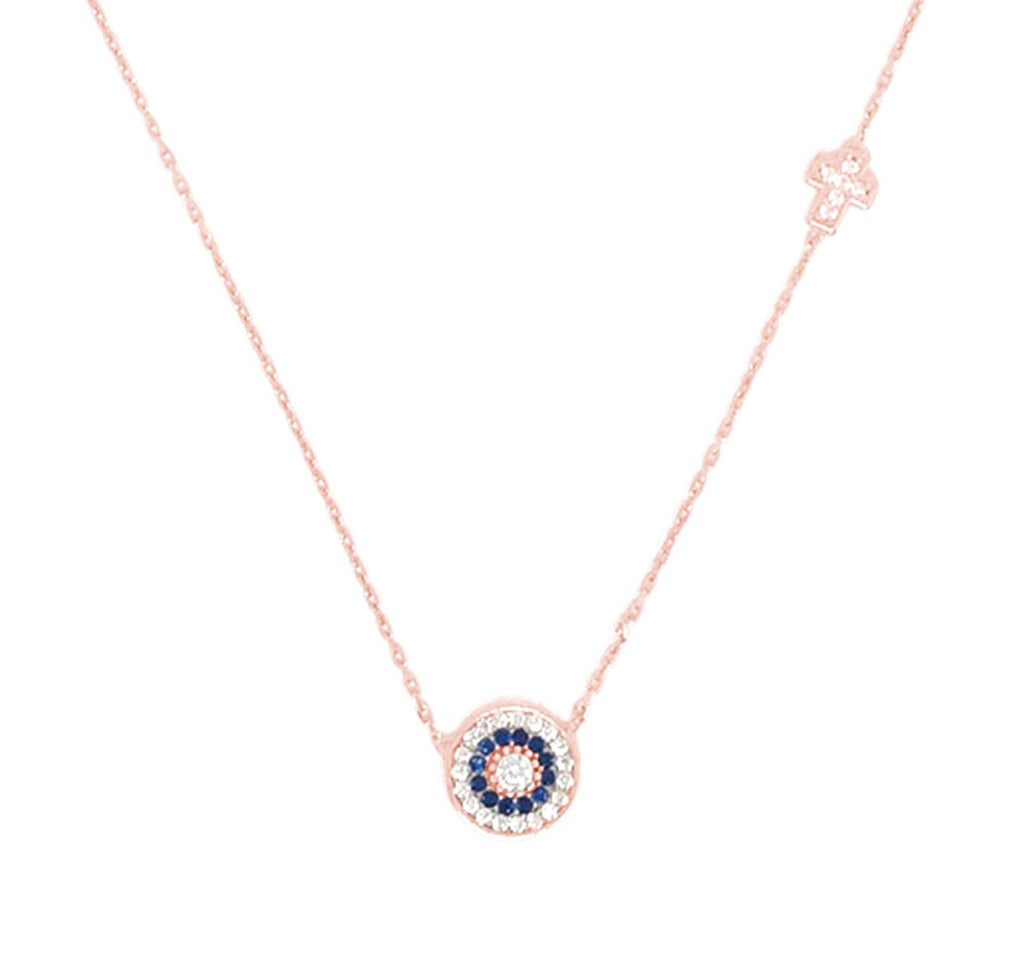 Chloe Eye Necklace in Rose Gold