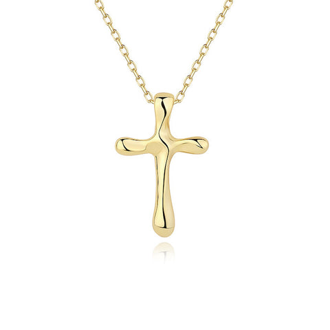 Symi Cross Necklace in Gold