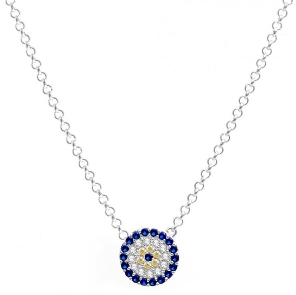 Evil Eye Necklace in Sterling Silver