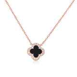 Fortuna Necklace Black Clover in Rose Gold