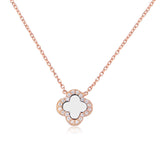 Fortuna Necklace with Mother of Pearl in Rose Gold