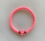 Pink Komboskini with Red Beads