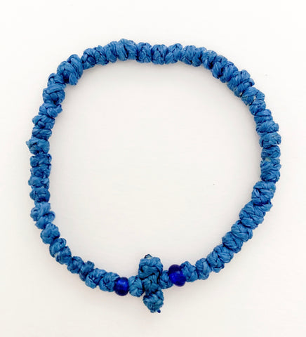 Blue Komboskini with Royal Blue Beads