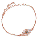 Calypso Chain Eye Bracelet in Rose Gold