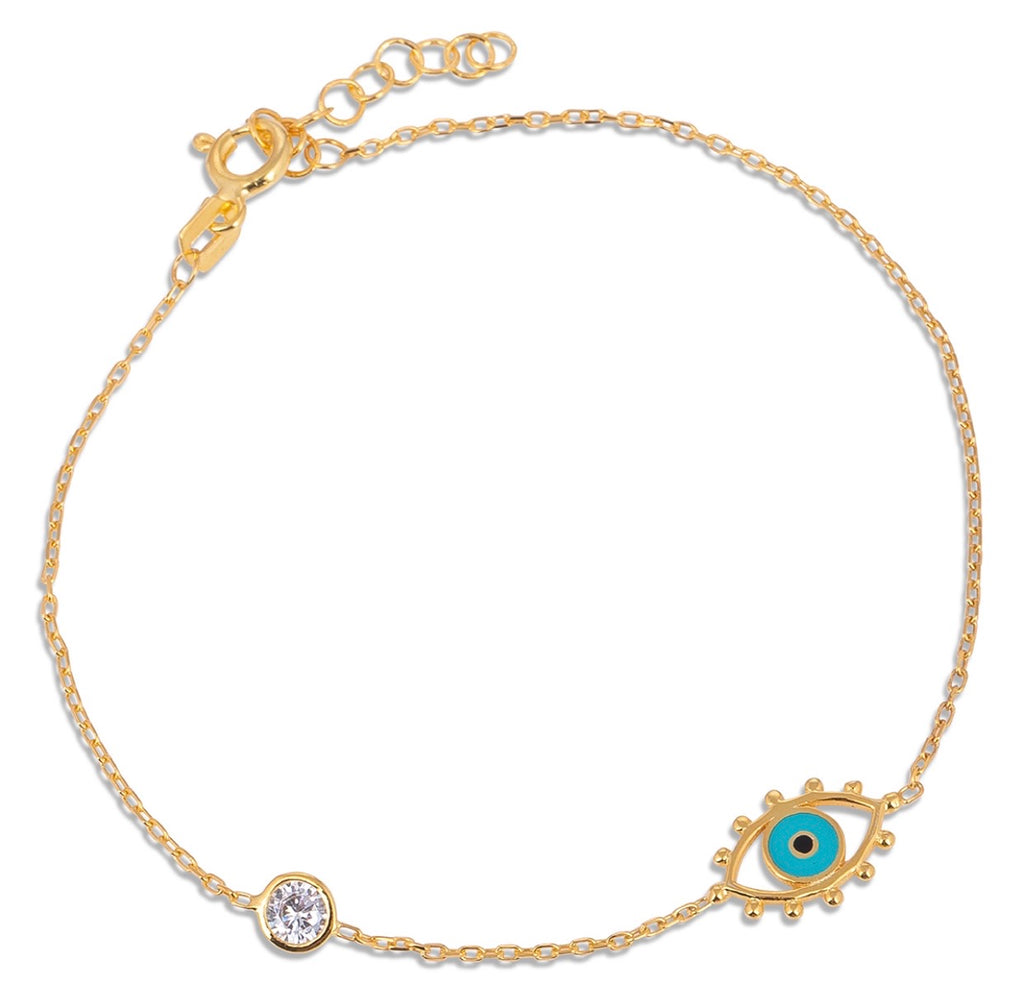 Pretty Eye Bracelet in Gold