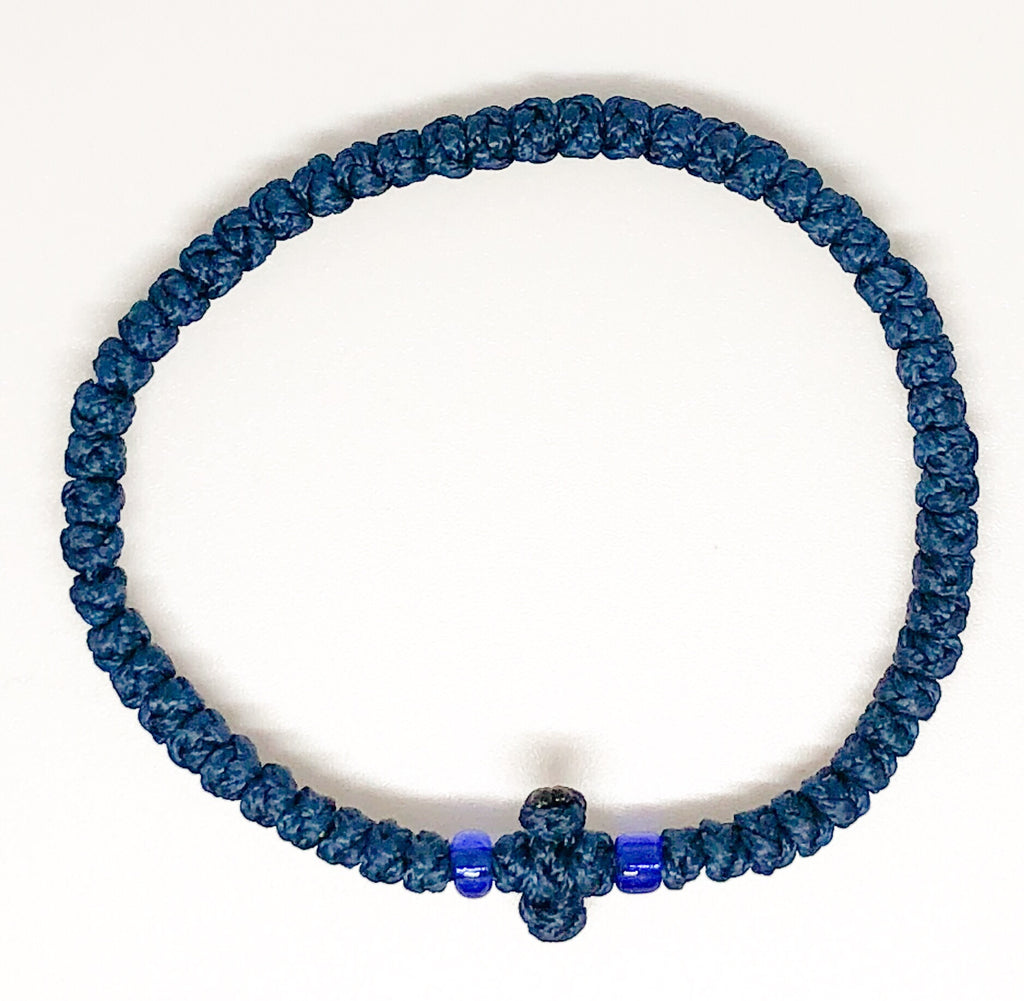 Dark Blue Komboskini with Dark Blue Beads