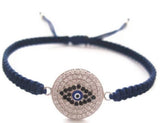 Macrame Eye Bracelet in Navy Blue