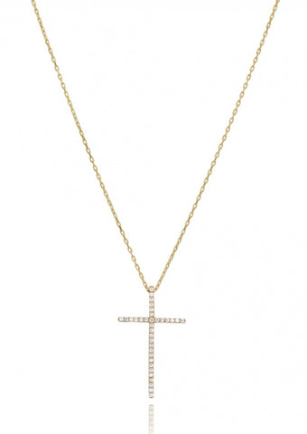 Mattina Cross Necklace in Gold