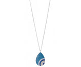 Teardrop Evil Eye Necklace in Sterling Silver