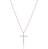 Mattina Cross Necklace in Rose Gold