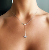 Feel Good Lariat Necklace in Silver