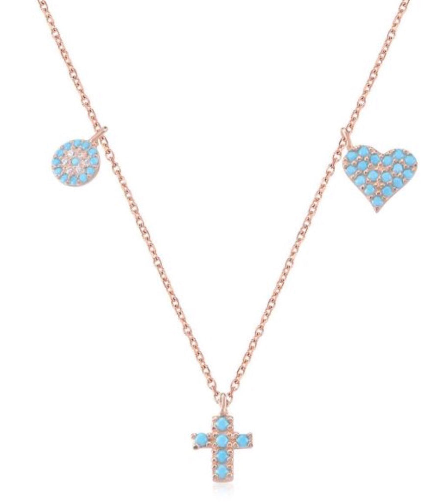 Lucky Charm Necklace in Rose Gold