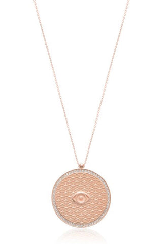 Classic Round Eye Necklace in Rose Gold