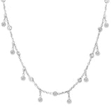 Chain Droplet Necklace in Sterling Silver