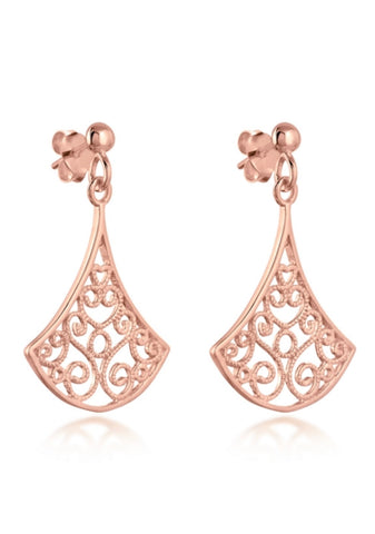 Kimono Earrings in Rose Gold