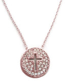 Cut Out Cross Necklace in Sterling Silver