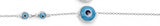 Translucent Blue Murano Eye Sterling Silver Bracelet