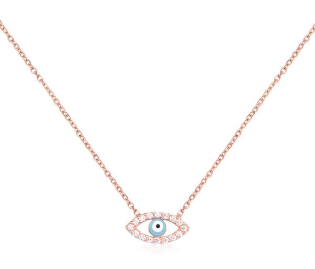 Eye On You Necklace in Rose Gold