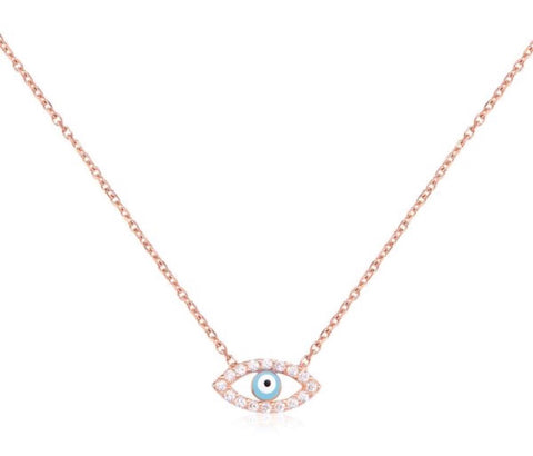 Eye On You Necklace in Rose Gold