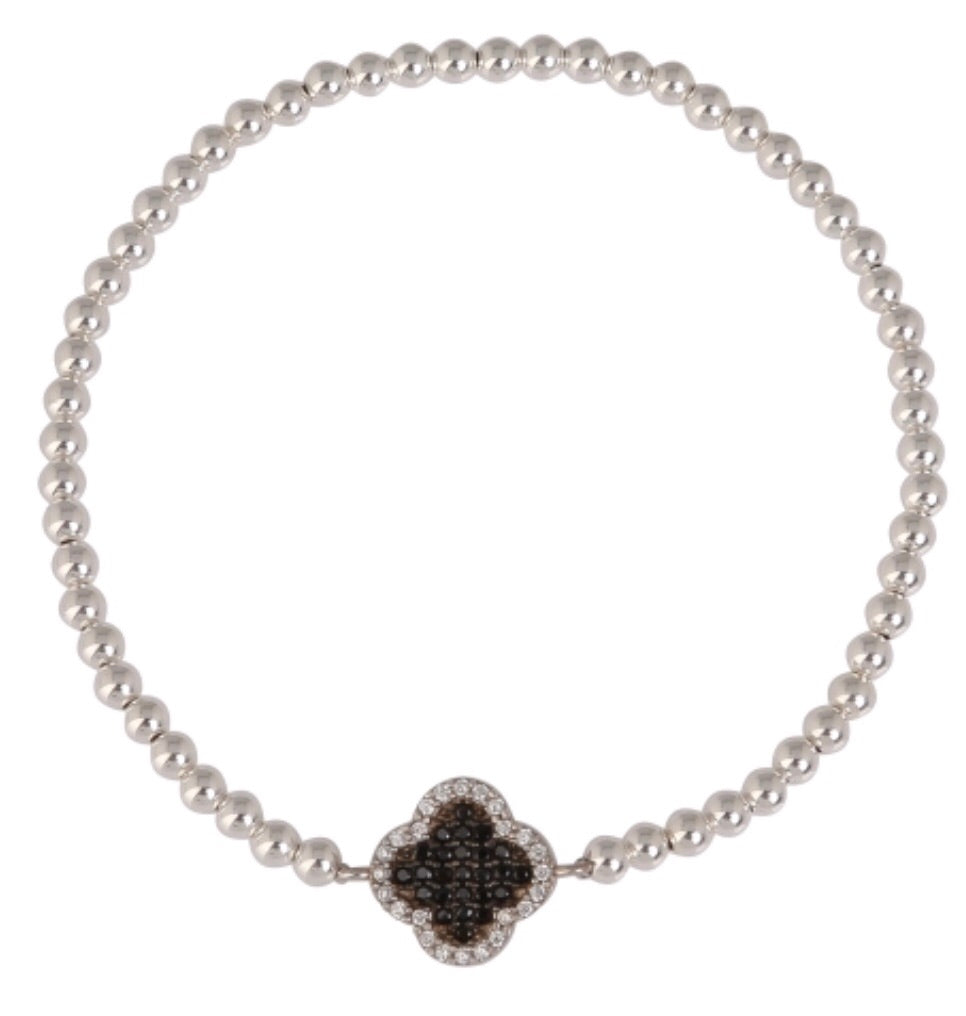 Love My Clover Beaded Bracelet in Rose Gold