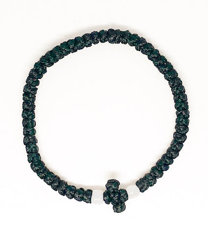 Black Komboskini with White Beads