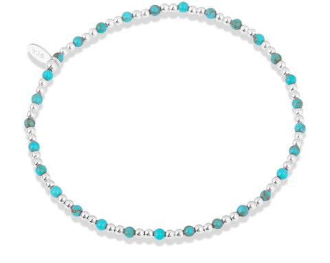 Summer Love Beaded Bracelet in Sterling Silver