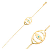 Artemis Eye Bracelet in Gold