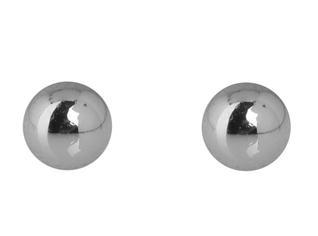 Round Sterling Silver Stud Earrings