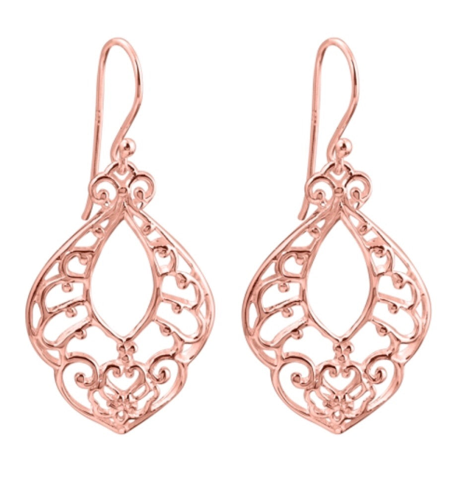 Open Nights Earrings in Rose Gold