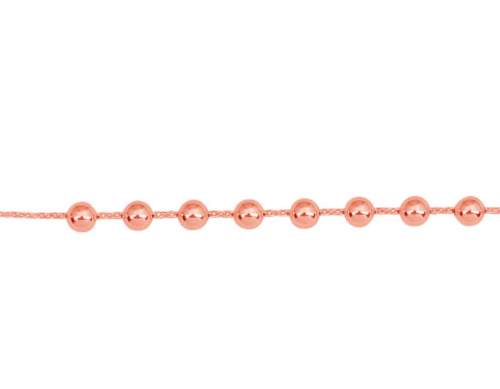 Rosary Bead Bracelet in Rose Gold