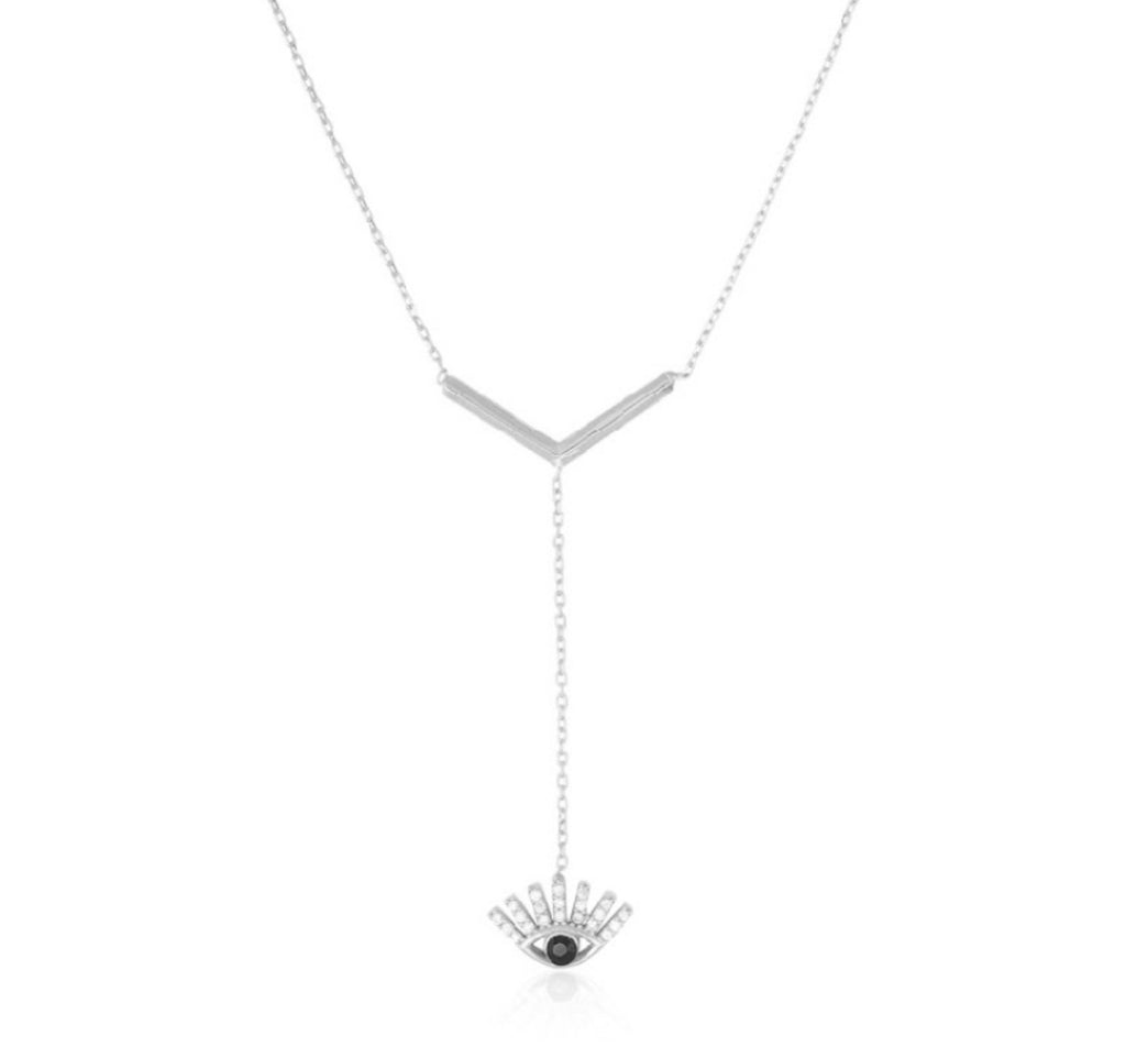 Feel Good Lariat Necklace in Silver