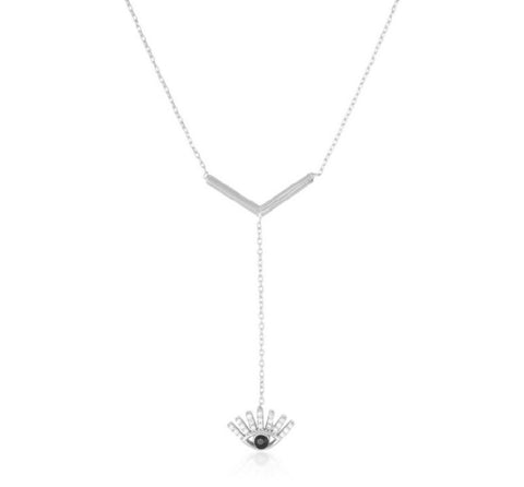 Feel Good Lariat Necklace in Silver