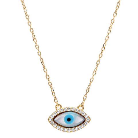 Grecian Eye Necklace in Gold