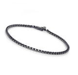 Vintage Black Cubic Zirconia Tennis Bracelet