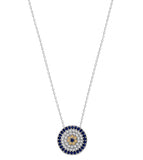 Goddess Evil Eye Necklace in Sterling Silver