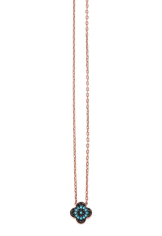 Lucky Stone Necklace in Rose Gold